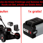 Kress KG757E Akku Rasenmäher inkl. Akku und Ladegerät – SET