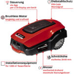 Einhell Mähroboter FREELEXO 1200 LCD BT 1×5,2Ah Akku – Detailansicht 2